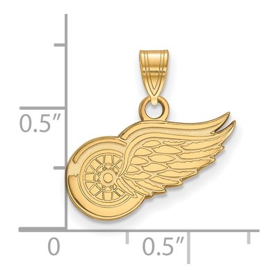 Detroit Red Wings Gold-Plated Sterling Silver Small Pendant – view 2