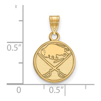 Buffalo Sabres Gold-Plated Sterling Silver Small Pendant – view 2