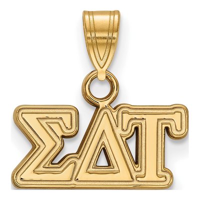 Sigma Delta Tau Gold-Plated Sterling Silver Small Sorority Pendant