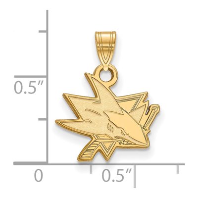 San Jose Sharks Gold-Plated Sterling Silver Small Pendant – view 2