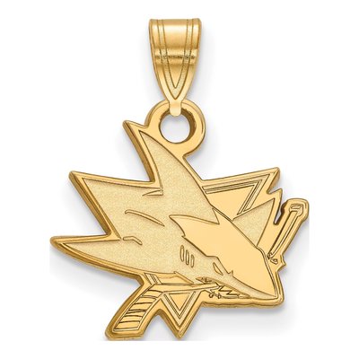 San Jose Sharks Gold-Plated Sterling Silver Small Pendant