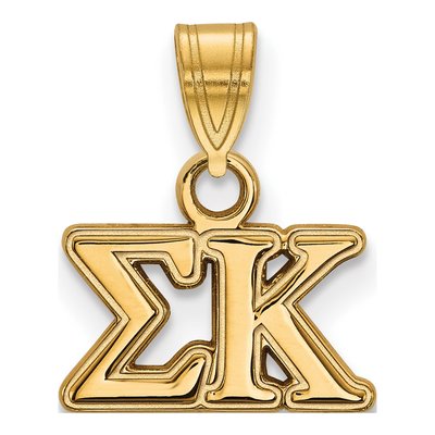 Sigma Kappa Gold-Plated Sterling Silver Small Pendant