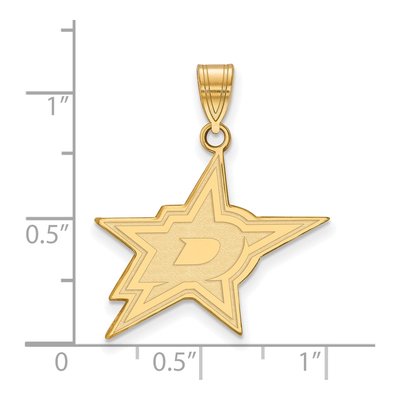 Dallas Stars Gold-Plated Sterling Silver Large Pendant – view 2