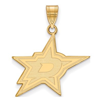 Dallas Stars Gold-Plated Sterling Silver Large Pendant