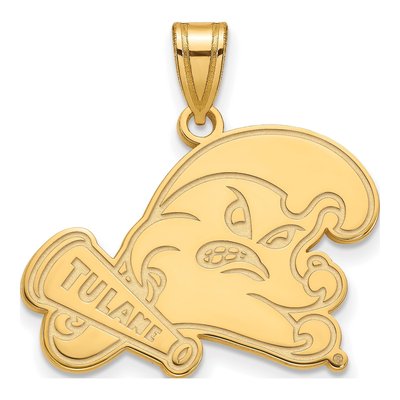 Tulane University Gold-Plated Sterling Silver Large Pendant