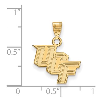 University of Central Florida Gold-Plated Sterling Silver UCF Knights Small Pendant – view 2