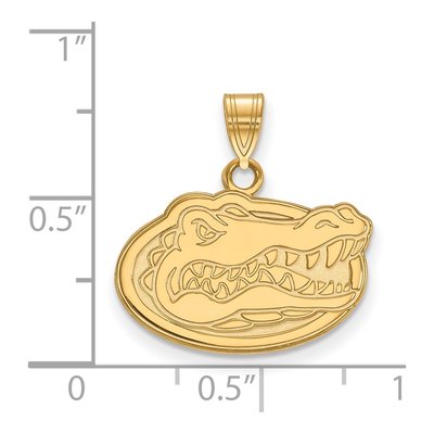 University of Florida Gold-Plated Sterling Silver Small Of Gator Pendant – view 2