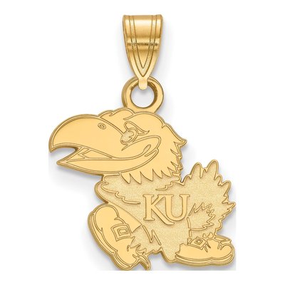 University of Kansas Gold-Plated Sterling Silver Jayhawk Small Pendant