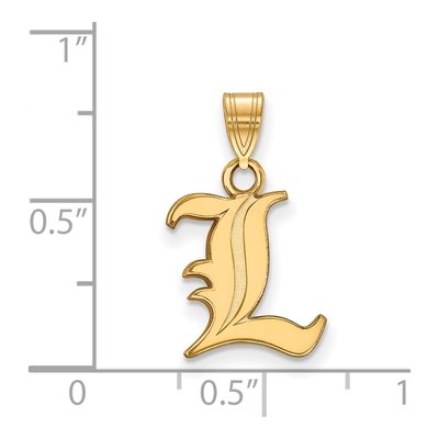 University of Louisville Gold-Plated Sterling Silver Small Letter L Pendant – view 2