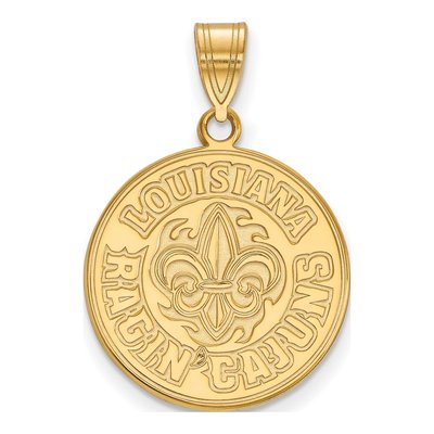 University of Louisiana at Lafayette Gold-Plated Sterling Silver Large Pendant