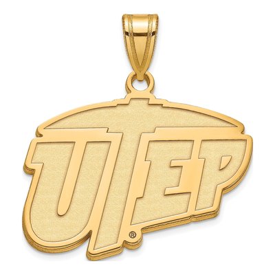 University of Texas at El Paso Gold-Plated Sterling Silver Large Pendant