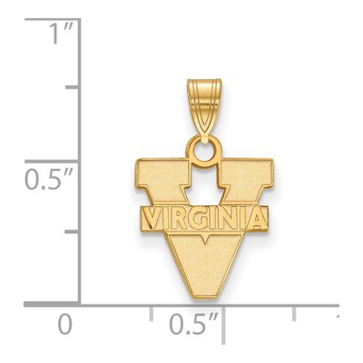 University of Virginia Gold-Plated Sterling Silver Small Pendant – view 2