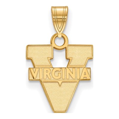 University of Virginia Gold-Plated Sterling Silver Small Pendant