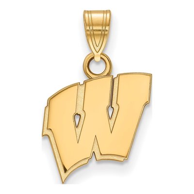 University of Wisconsin Gold-Plated Sterling Silver Small Letter W Pendant
