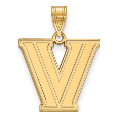 Villanova University Gold-Plated Sterling Silver Medium Letter V Pendant