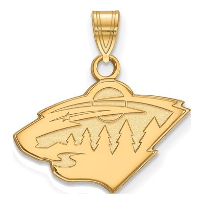 Minnesota Wild Gold-Plated Sterling Silver Small Pendant