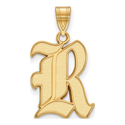 Rice University Gold-Plated Sterling Silver Large Letter R Pendant