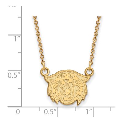 Villanova University Gold-Plated Sterling Silver Small Wildcat Pendant Necklace – view 2