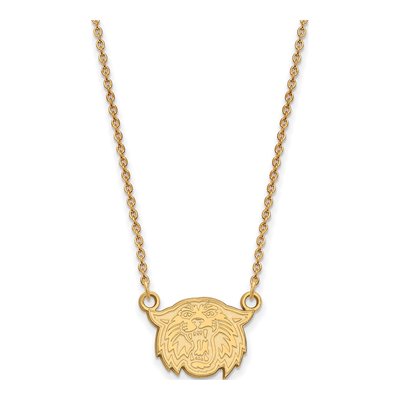 Villanova University Gold-Plated Sterling Silver Small Wildcat Pendant Necklace