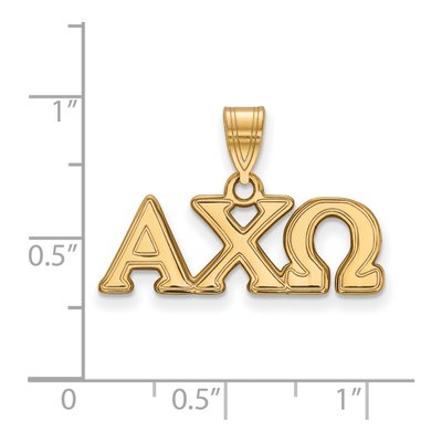 Alpha Chi Omega Gold-Plated Sterling Silver Medium Sorority Pendant – view 2