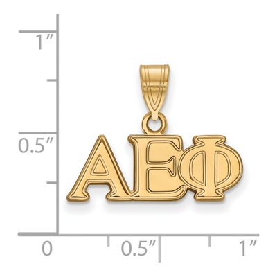 Alpha Epsilon Phi Gold-Plated Sterling Silver Medium Sorority Pendant – view 2