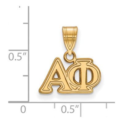 Alpha Phi Gold-Plated Sterling Silver Medium Sorority Letters Pendant – view 2