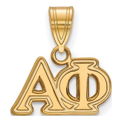 Alpha Phi Gold-Plated Sterling Silver Medium Sorority Letters Pendant