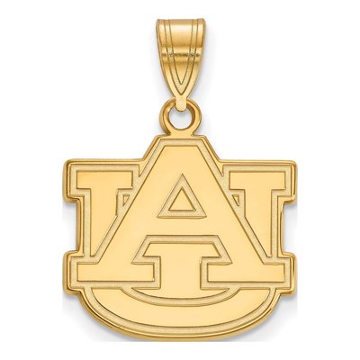 Auburn University Gold-Plated Sterling Silver Medium A-U Pendant