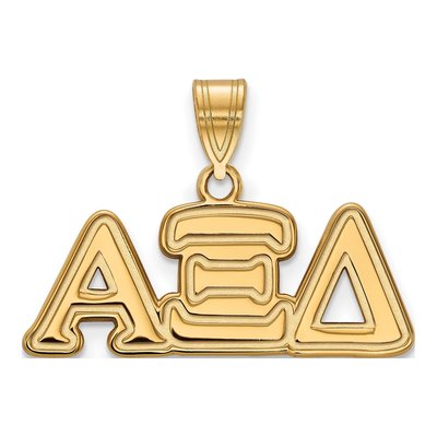 Alpha Xi Delta Gold-Plated Sterling Silver Medium Sorority Pendant