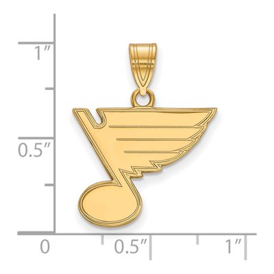 St. Louis Blues Gold-Plated Sterling Silver Medium Pendant – view 2