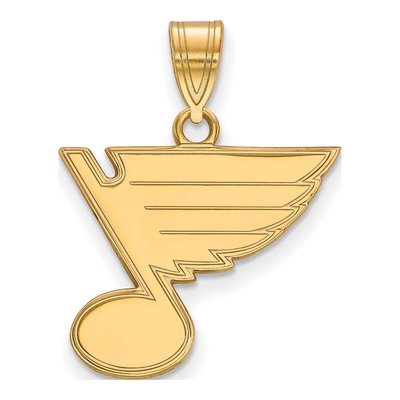 St. Louis Blues Gold-Plated Sterling Silver Medium Pendant