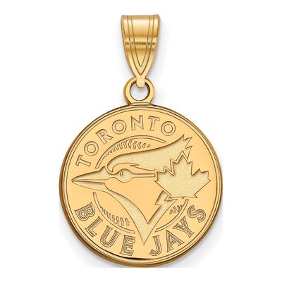 Toronto Blue Jays Gold-Plated Sterling Silver Medium Pendant
