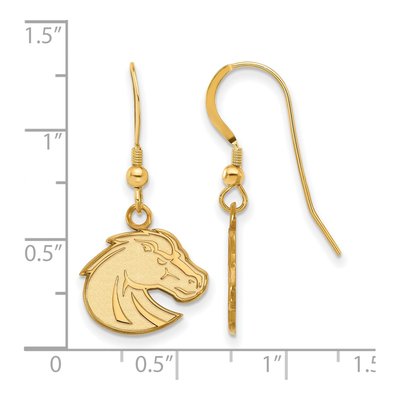 Boise State University Gold-Plated Sterling Silver Broncos Earrings – view 2