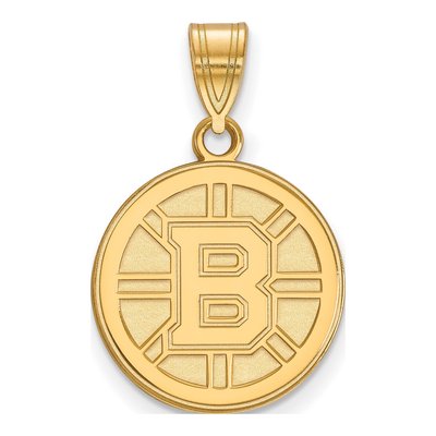 Boston Bruins Gold-Plated Sterling Silver Medium Pendant