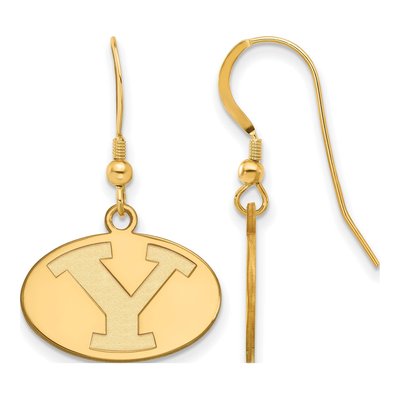 Brigham Young University Gold-Plated Sterling Silver BYU Wire Letter Y Earrings