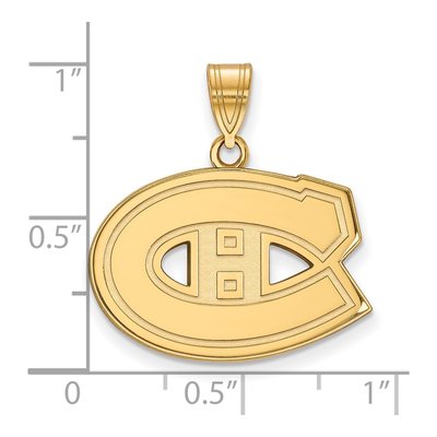 Montreal Canadiens Gold-Plated Sterling Silver Medium Pendant – view 2