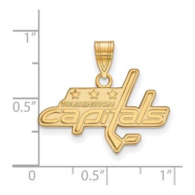 Washington Capitals Gold-Plated Sterling Silver Medium Pendant – view 2