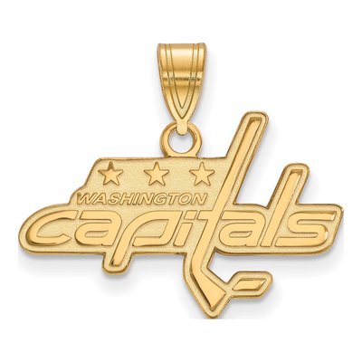 Washington Capitals Gold-Plated Sterling Silver Medium Pendant