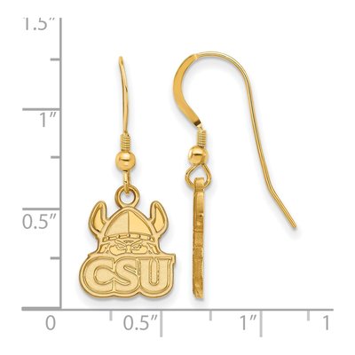 Cleveland State University Gold-Plated Sterling Silver Earrings – view 2