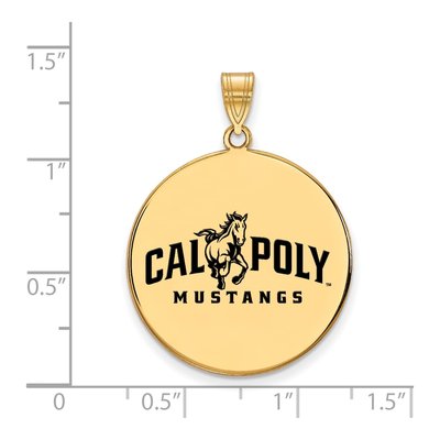 Cal Poly Mustangs Extra Large Enamel Disc Pendant – view 2