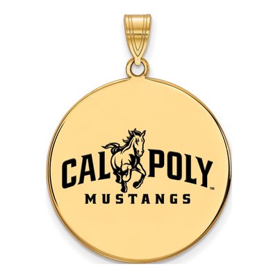 Cal Poly Mustangs Extra Large Enamel Disc Pendant