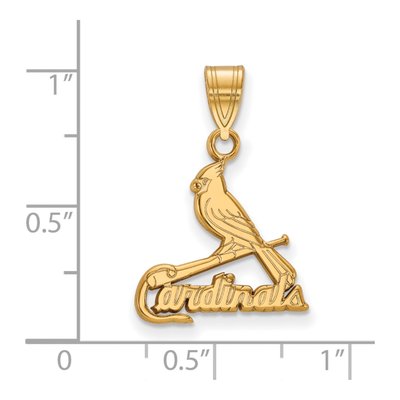St. Louis Cardinals Gold-Plated Sterling Silver Medium Bird Pendant – view 2