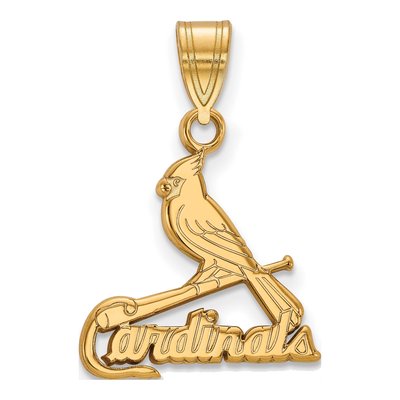 St. Louis Cardinals Gold-Plated Sterling Silver Medium Bird Pendant