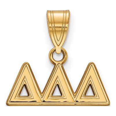 Delta Delta Delta Gold-Plated Sterling Silver Medium Sorority Pendant