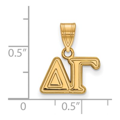 Delta Gamma Gold-Plated Sterling Silver Medium Sorority Pendant – view 2