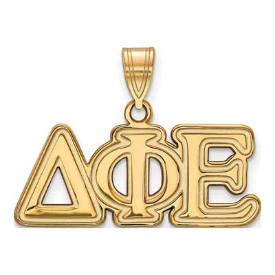 Delta Phi Epsilon Gold-Plated Sterling Silver Medium Sorority Pendant