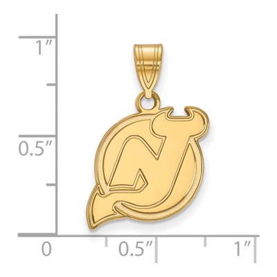 New Jersey Devils Gold-Plated Sterling Silver Medium Pendant – view 2
