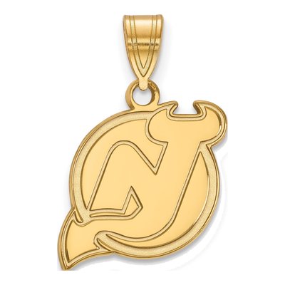 New Jersey Devils Gold-Plated Sterling Silver Medium Pendant