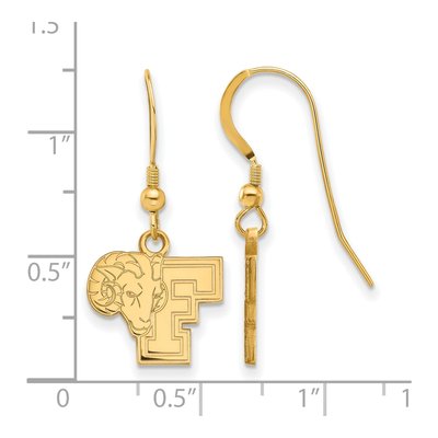 Fordham University Gold-Plated Sterling Silver Ram Earrings – view 2