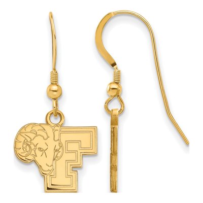 Fordham University Gold-Plated Sterling Silver Ram Earrings